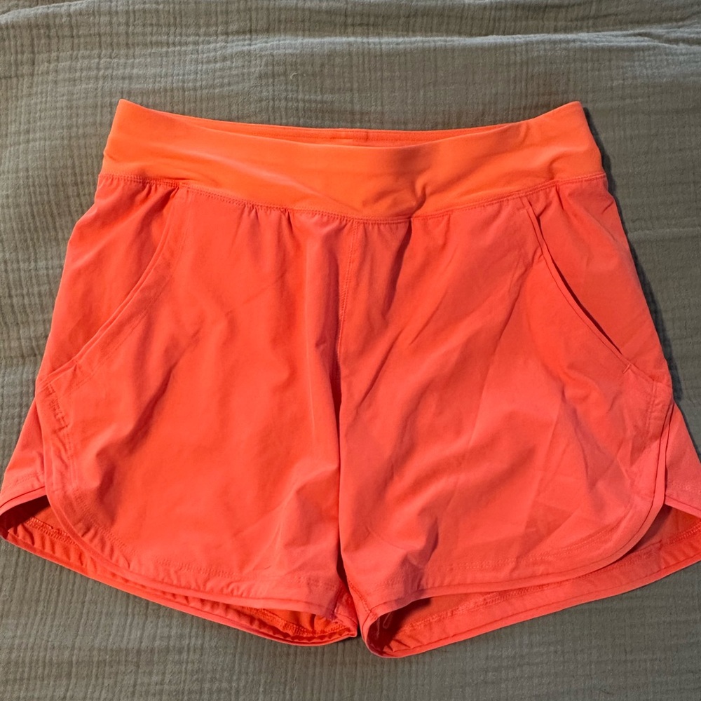 NWOT Women's Lands End Bright Coral Active Athletic Shorts